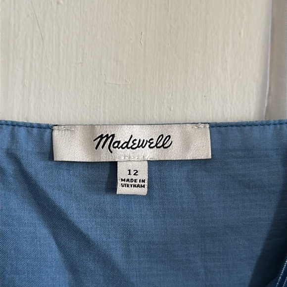 Madewell Stripe Button Front Tiered Midi Dress - Picture 2 of 4